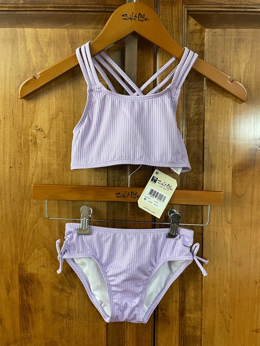 Salt Life Youth Girls Lavender Ribbed Bikini Set